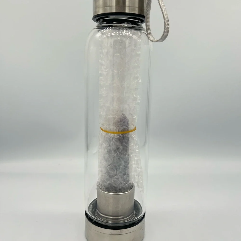 🔮HP🔮Natural Amethyst Crystal Water Bottle New - Picture 5 of 6